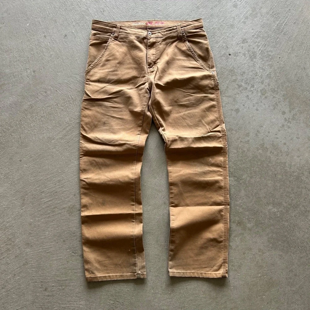 Vintage Dickies Flex Carpenter Pants Size 32x32 Tan Regular Fit Workwear